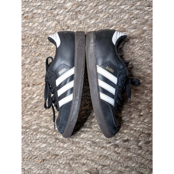 Adidas Samba Classic Black Indoor Soccer Sneakers GS Youth Size 2.5 Shoes used - Picture 2 of 8